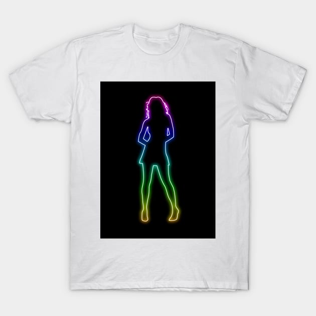 Neon Light Dancer T-Shirt by podartist